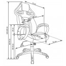 Кресло компьютерное HALMAR HONOR черно-красный/черный